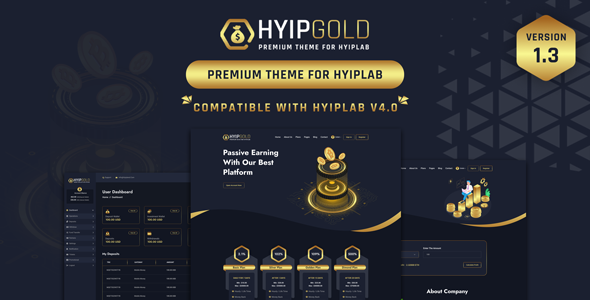 HyipGold – Premium Crypto Trading For HYIPLAB Theme
