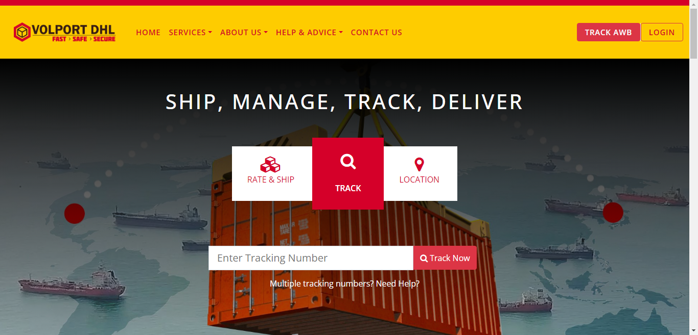 VoportDHL – Standard Transport Courier & Logistics Business Website PHP Script